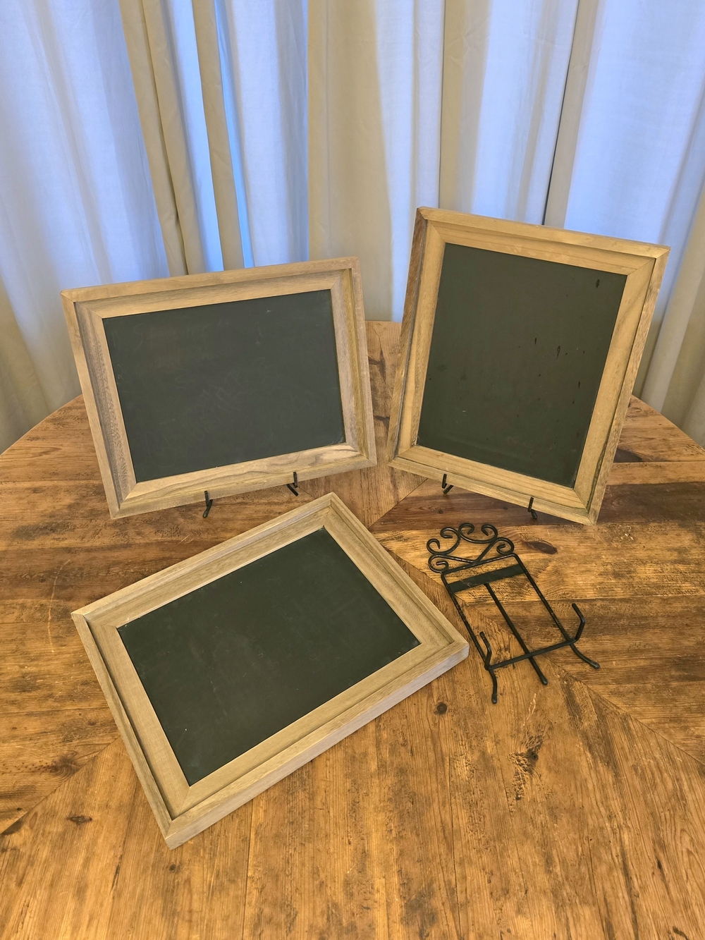 6pc Rustic Wood Framed Chalkboard Set